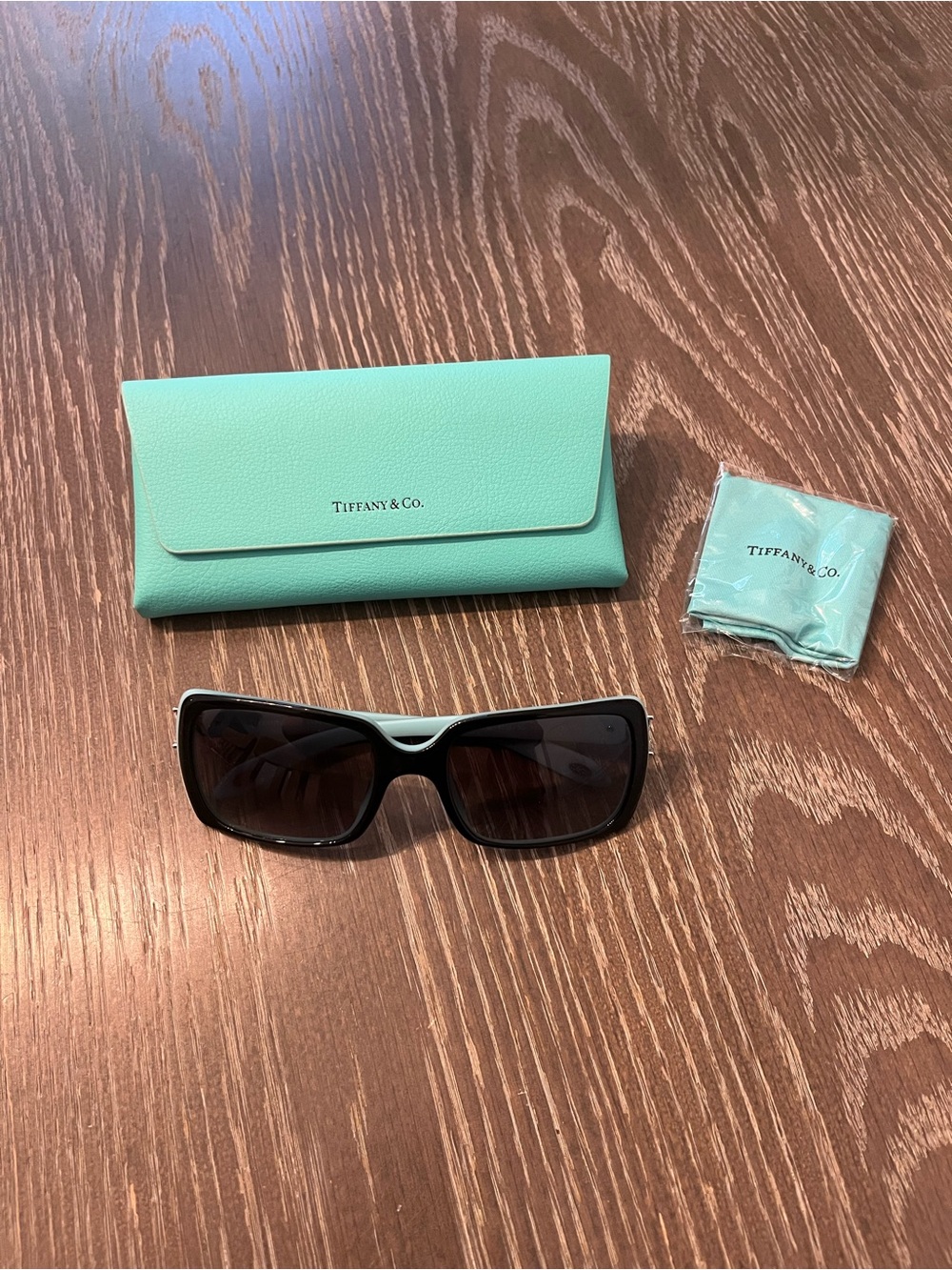 Tiffany & Co. Women's Black Sunglasses with Signature Blue Case Style TF4047B
